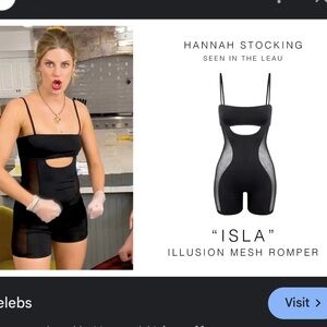 ISLA Black Illusion Mesh Romper- Leau